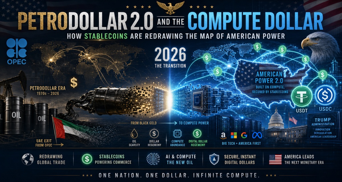 Petrodollar 2.0 and the Compute Dollar: How Stablecoins Are Redrawing the Map of American Power